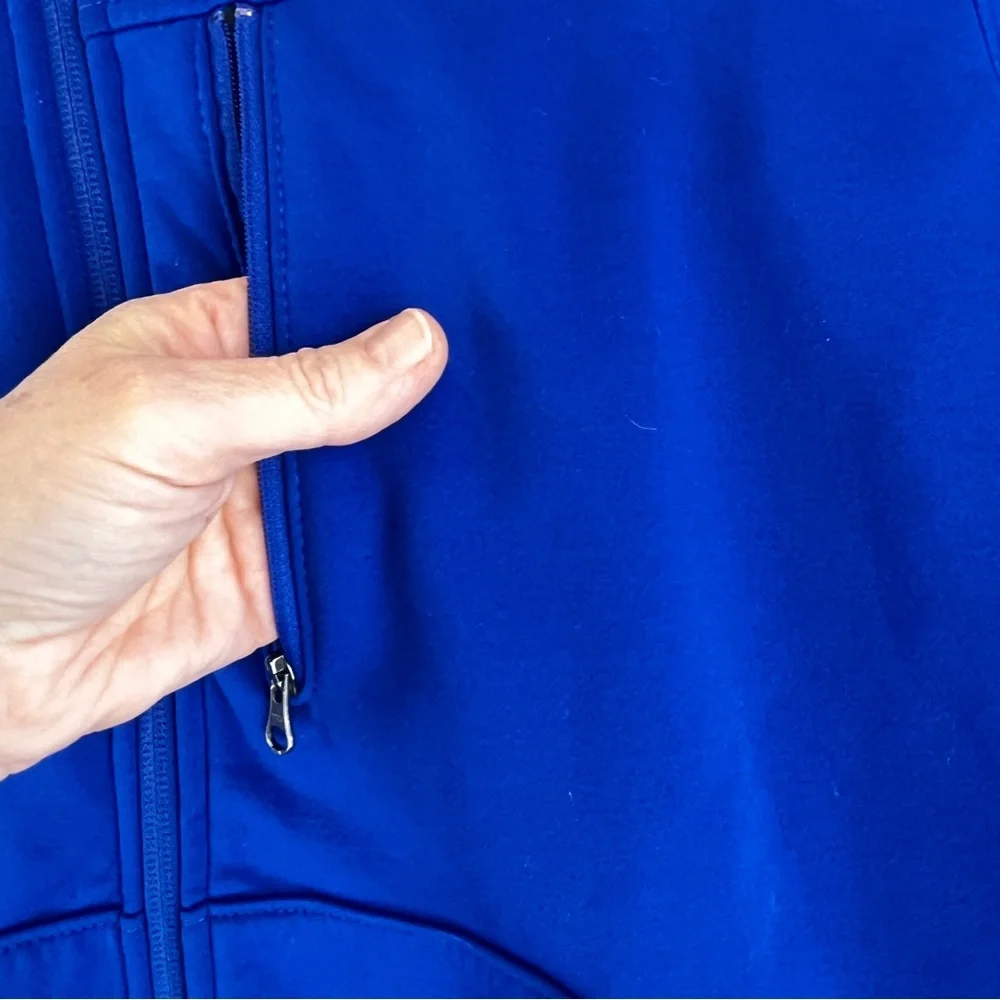 The North Face Hoodie Jacket Sweatshirt Interior Fleece Blue Sz S